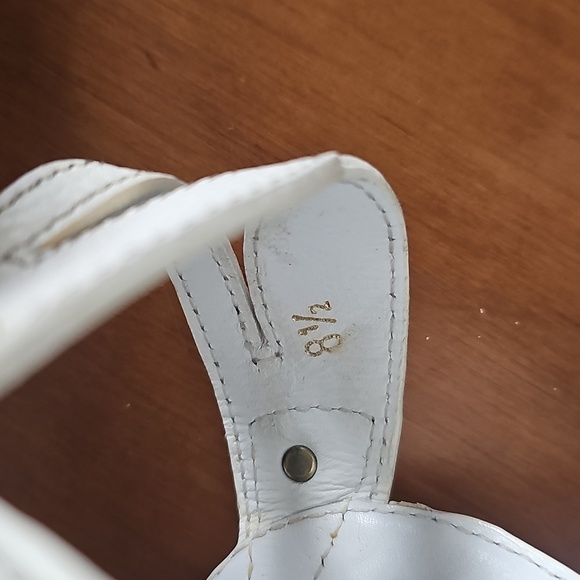 Tod's White Pebble Leather Open Toe Slide Heel Mule Sandals Size 8.5 - Picture 4 of 10